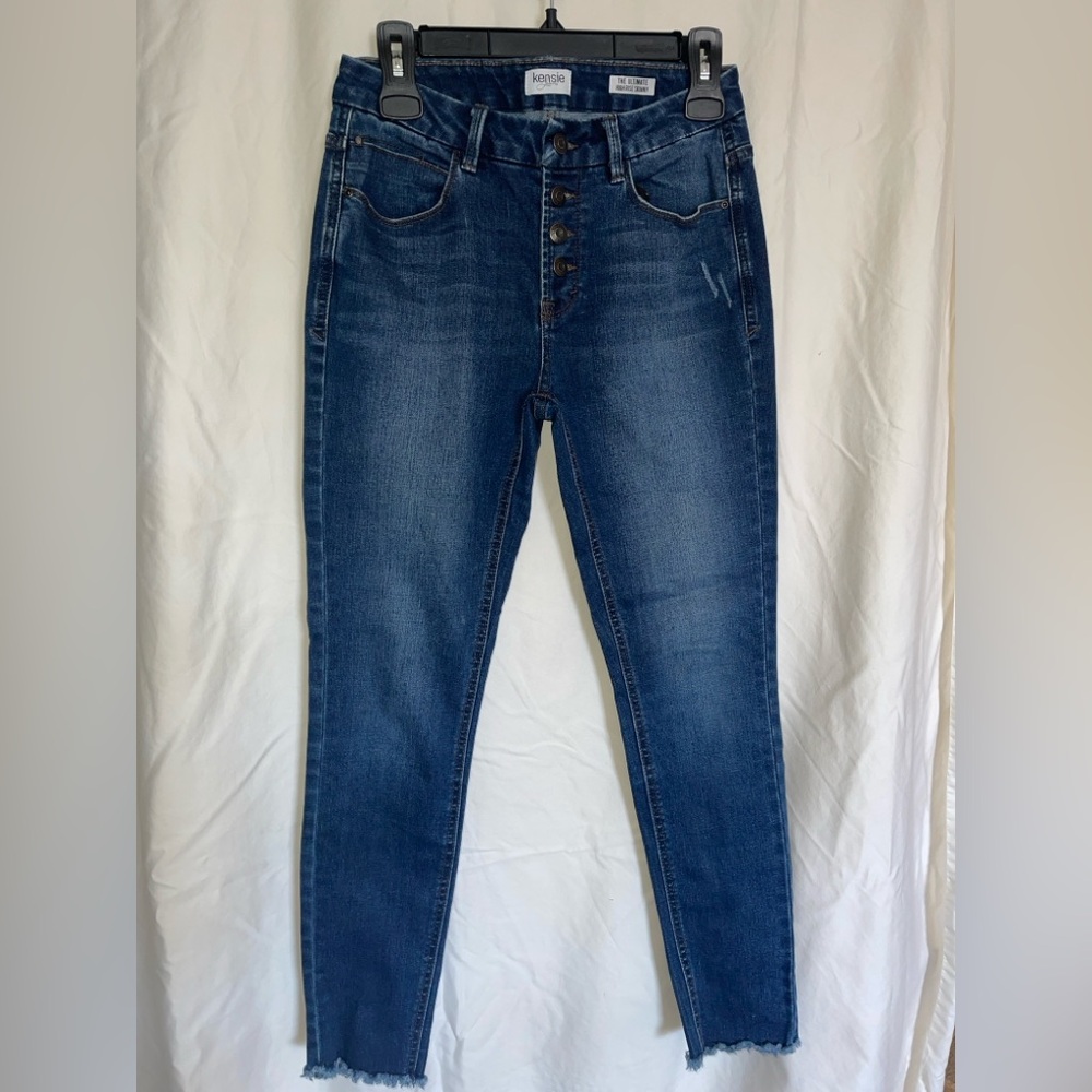 Kensie High Rise Skinny Dark Blue Jeans
